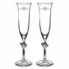 Cheap 🎉 Disney Arribas Glass Flutes - Wedding Bells - Walt Disney World 🥰
