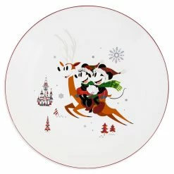 Best Sale 🔔 Disney Dinner Plate - Mickey And Minnie Mouse Holiday - Reindeer 😀
