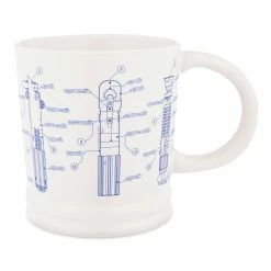 Cheap 😀 Disney Coffee Mug - Star Wars - Lightsaber Blueprint - White ❤️