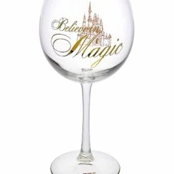 Flash Sale 👍 Disney Goblet Wine Glass - Believe In Magic - Castle 😉