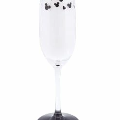 Best Sale 😍 Disney Champagne Flute Glass - Mickey Mouse Icons - Stemmed Black ❤️