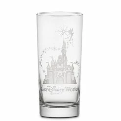 Outlet ✨ Disney Arribas Glass Tumbler - Tinker Bell And Castle - Personalizable 💯