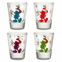 Cheapest ⭐ Disney Shot Glass Set - 🔔 Christmas Santa Mickey Mouse ❤️