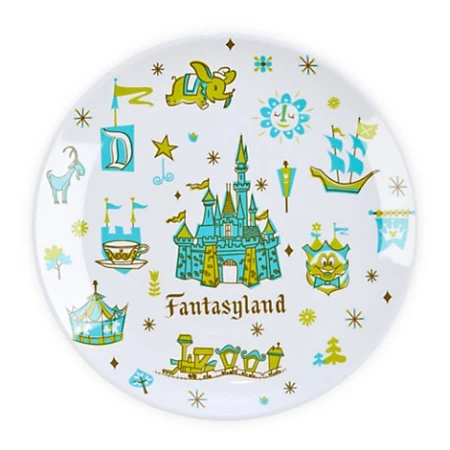 Outlet โค๏ธ Disney Dessert Plate - Magic Kingdom - Fantasyland Plate - 7'' ๐งจ
