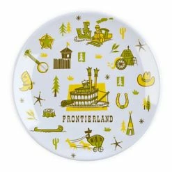 New 😍 Disney Dessert Plate - Magic Kingdom - Frontierland Plate - 7'' 😉