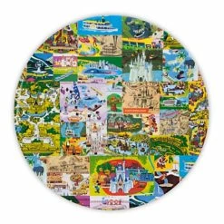 Coupon 😀 Disney Dinner Plate - Magic Kingdom Map Plate - 11" 🔔