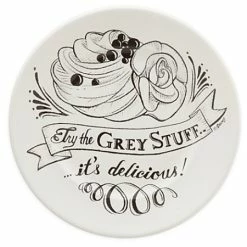 Flash Sale 🎉 Disney Dessert Plate - Be Our Guest - Try The Grey Stuff - White 🎉