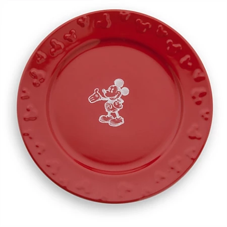Best Pirce ๐ Disney Dinner Plate - Gourmet Mickey Mouse - Red/White ๐