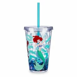 Brand new 👍 Disney Tumbler With Straw - Ariel - Under The Sea - The Little Mermaid 🎉
