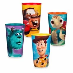 Outlet 🔥 Disney Plastic Cups Set - Pixar - Lenticular 🔔