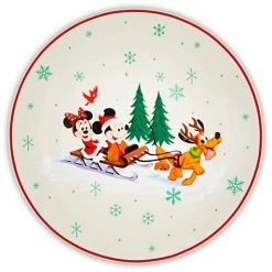 Flash Sale 🔥 Disney Dessert Plate - Happy Holidays - Santa Mickey Mouse & Friends 🌟