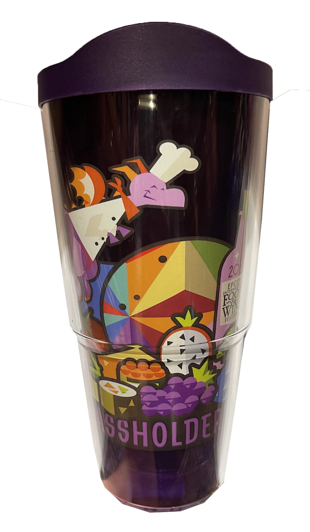 Outlet ⭐ Disney Tervis Tumbler - 2021 Epcot Food & Wine - Figment ✔️