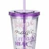 Top 10 🔔 Disney Tumbler With Straw - Minnie Mouse Quotes - Purple 😉