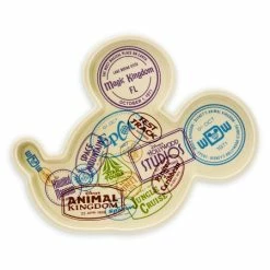 Best deal 🤩 Disney Appetizer Plate - Parks Passport - Mickey Mouse Shaped ✔️