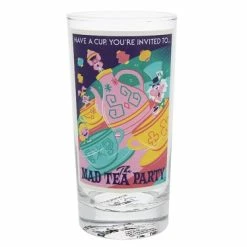 Budget 🎉 Disney Tumbler Glass - Attraction Poster - The Mad Tea Party 👏
