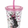 Best Sale 🎁 Disney Tumbler With Straw - Minnie Mouse With Polka Dots ✔️