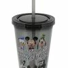 Promo 👍 Disney Tumbler With Straw - Tower Of Terror - Mickey And Friends ✨