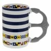 Top 10 👏 Disney Coffee Mug - Mickey Icon Nautical Striped 🛒
