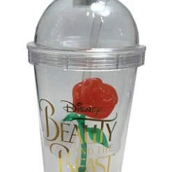 Deals 🎁 Disney Tumbler With Straw - Beauty And The Beast - Enchanted Rose ⭐