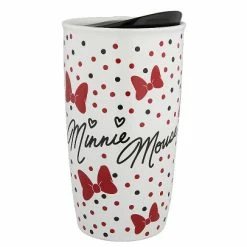 Cheap 💯 Disney Travel Tumbler - Minnie Mouse Bows And Dots - Ceramic 🧨