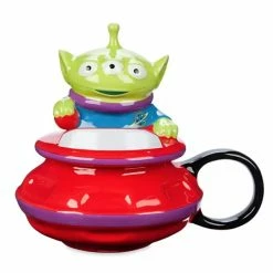 Deals 🌟 Disney Mug With Lid - Toy Story Alien UFO 🔔