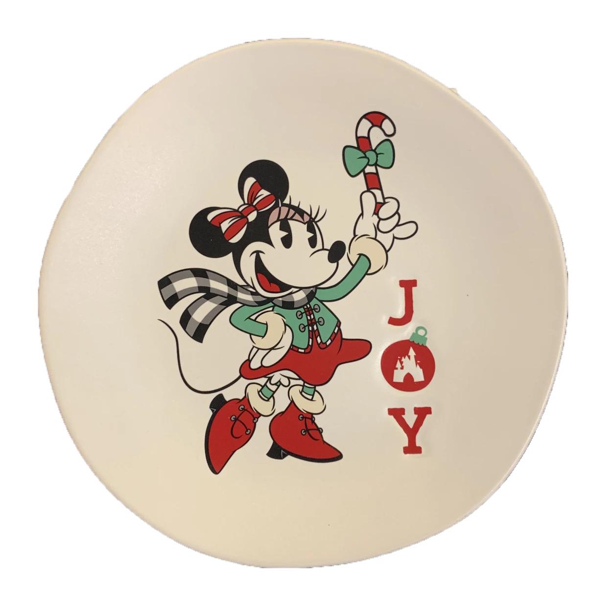 Buy ๐ฏ Disney Dessert Plate - Holiday Minnie - Joy ๐งจ