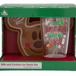 Best Sale 🎉 Disney Milk And Cookies Set - 2019 Holiday Mickey Gingerbread ✔️