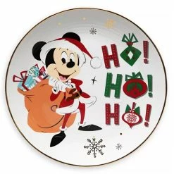 Best deal 🛒 Disney Dessert Plate - Holiday Santa Mickey Mouse - Ho Ho Ho 😍