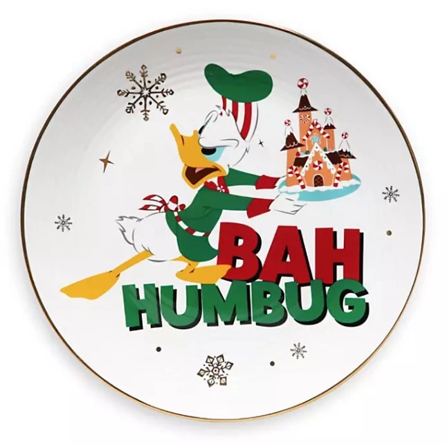 Cheap ๐ฅ Disney Dessert Plate - Holiday Donald Duck - Bah Humbug ๐งจ
