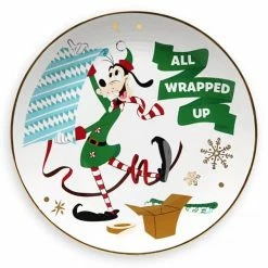 Promo 🥰 Disney Dessert Plate - Holiday Goofy - All Wrapped Up ⭐